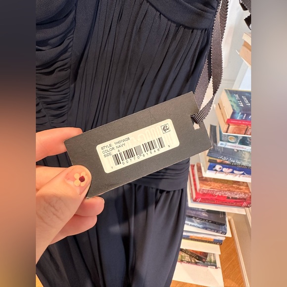 Navy Vera Wang Gown sz 4 - Picture 4 of 4
